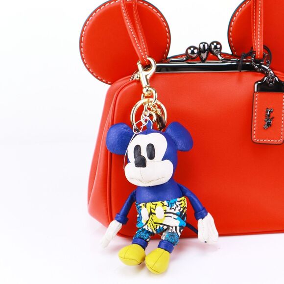 NWT Coach Limited Edition MICKEY PLUSH Bag Charm Keychain - Picture 1 of 7